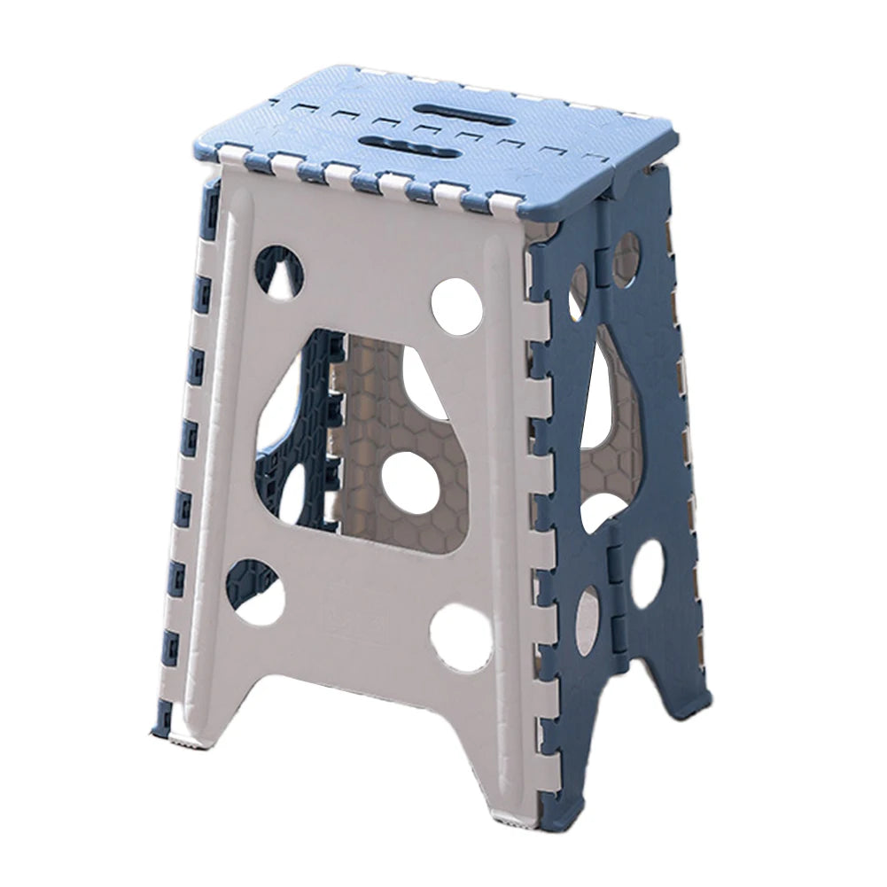 Plastic Folding Stepping Stool 400 LBS Capacity Non Slip Foldable Stools Multipurpose Camping Chair Handheld Thickened Footstool