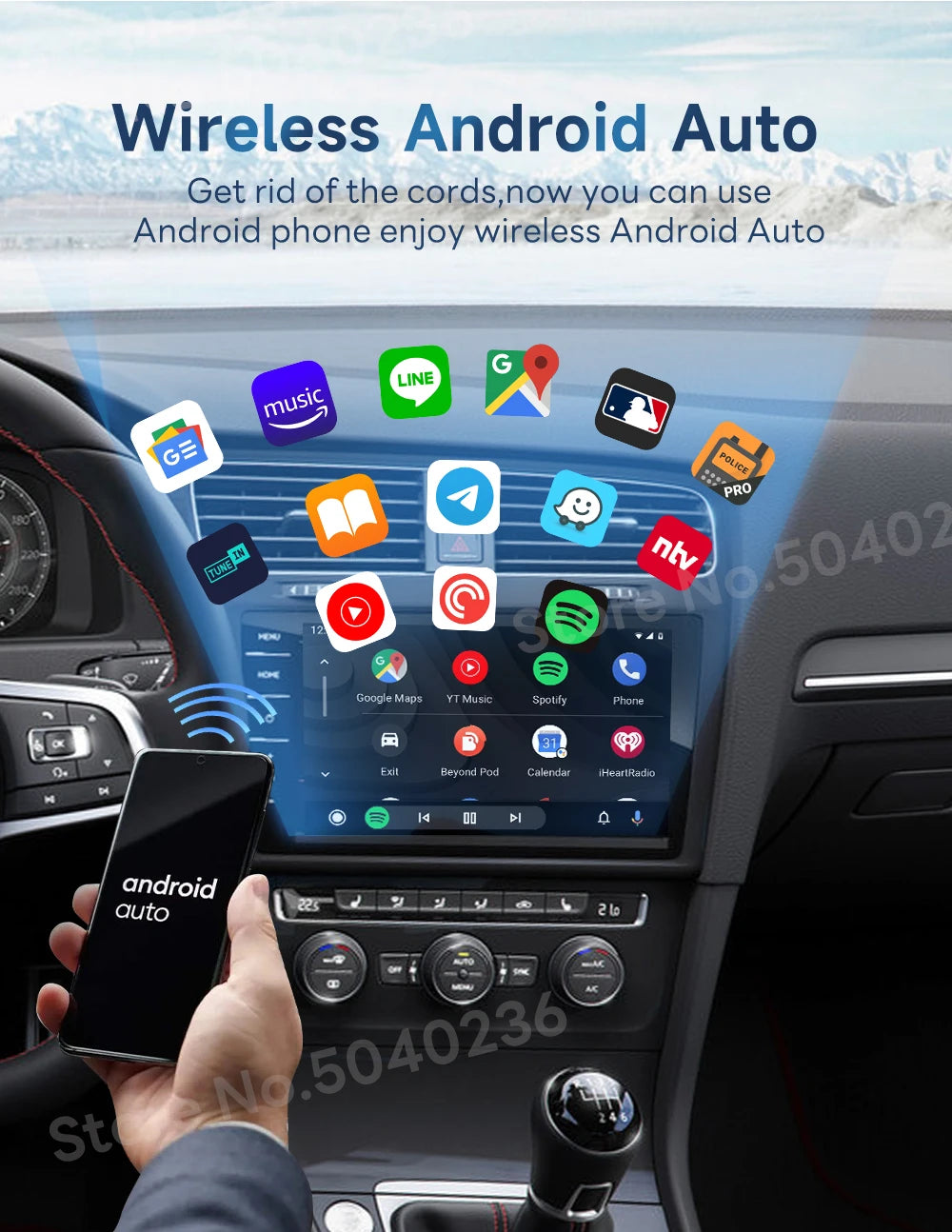CarlinKit 5.0 & 4.0 Wireless Android Auto Wireless CarPlay Adapter Online Upgrade Plug And Play 2.4G&5Ghz Connect CarPlay Ai Box