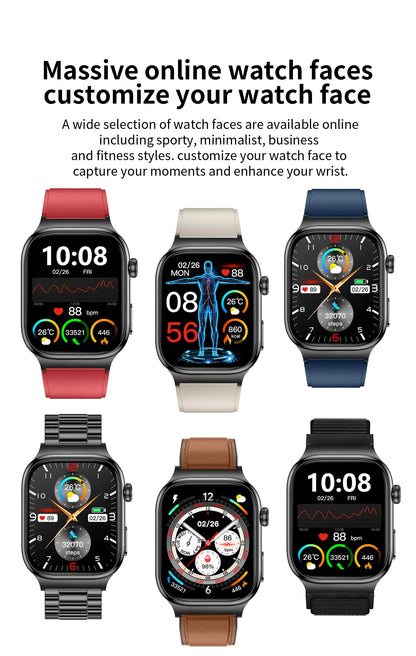 New Blood Lipids Uric Acid Blood pressure Smart Watch Men ECG+PPG Fitness Tracker Clock Heart Rate Bluetooth call Smart watches