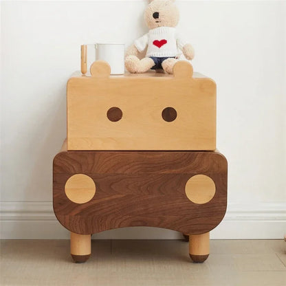 Solid Wood household Kindergarten Children's Bedside Table Apartment Dormitory Storage Cabinet Modern Kids Bedroom Nightstan