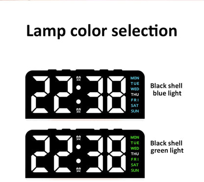 1 PCS Digital LED Alarm Clock With Date Display Dual Alarms Snooze Function Night Light 12H 24H Mode For Bedroom Desk Table
