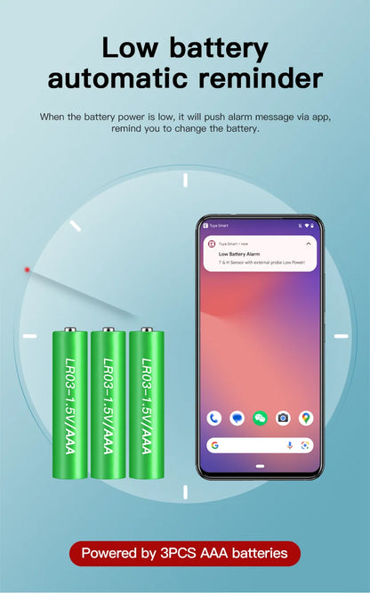 Tuya Zigbee WiFi Temperature and Humidity Sensor with External Probe Smart Home Thermometer work with SmartLife,for Refrigerator