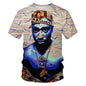 Summer fashion personality 3D printed hip-hop artist's cool trendy street rock T-shirt