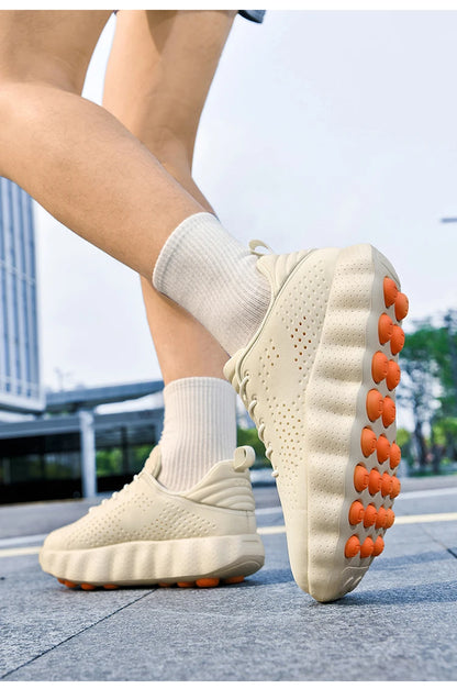 ClaWave Men Women Running Shoes Massage Particles Supercritical Cushioning Breathable Knit Sports Sneakers Non-slip Walking Shoe