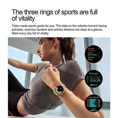 LIGE 2025 Smart Watch Women Full Circle Touch Screen Bluetooth Call Men Smartwatch Waterproof Sport Activity Fitness Watch Women