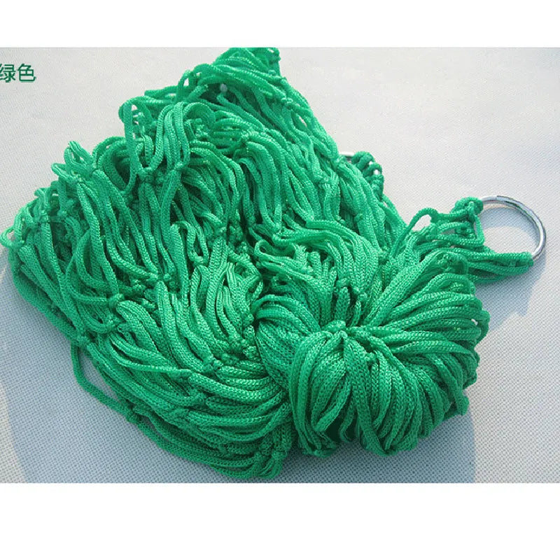Outdoor Camping Hammock Portable Net Swing /Tree Straps, Single or Double Mesh Nylon Hammock for Outside, Hiking, and Travel