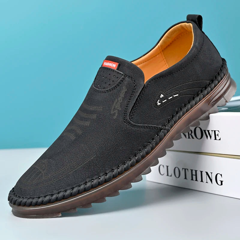 Men's Comfortable Loafers Summer Business Slip-On Casual Shoes Breathable Anti-Slip Wear-Resistant Outdoor Men's Shoes-2200