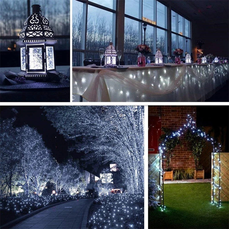 32M Solar LED Light Outdoor Festoon Lamp Garden Fairy Light String Led Twinkle Waterproof Lamp Christmas Garland Yard Decoration