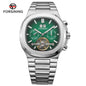 Forsining 481 Man New Tourbillon  Brands Watch Week Date Automatic Movement Mechanical Watches Stainless Steel Waterproof Clock
