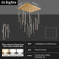 Hotel lobby LED Chandelier Luxury Villa hall Living room Crystal Chandeliers Customable High Ceilings Chandelier
