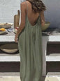 2026 Loose-Fit Spaghetti Strap Dress Women's Casual Homewear Summer Dress Solid-Color Vacation Cool Homewear