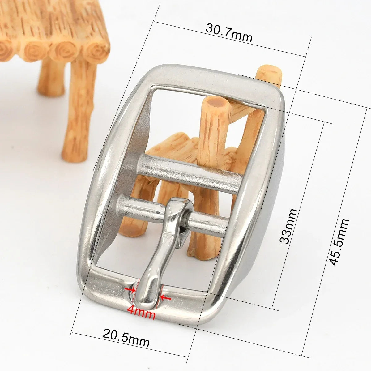 1pieceStainless Steel Adjustable Belt Buckle Double-bar Pin Buckle Tri-glide Slider Horse Halter Harness Accessories Parts