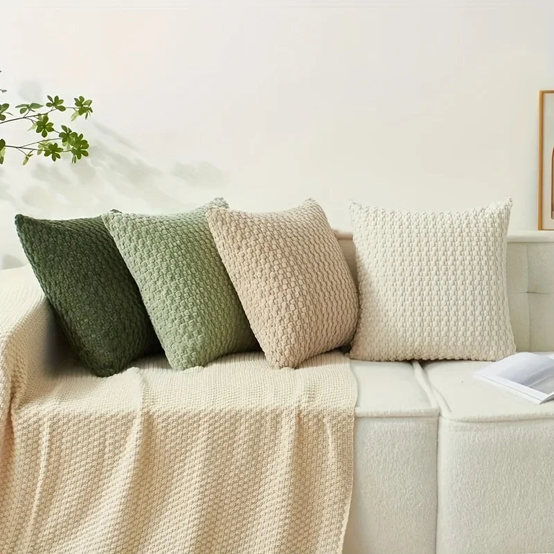 Cordury Pillow Covers - Modern Decorative Cushion Cases with Zipper Closure, Machine Washable, No inserts included