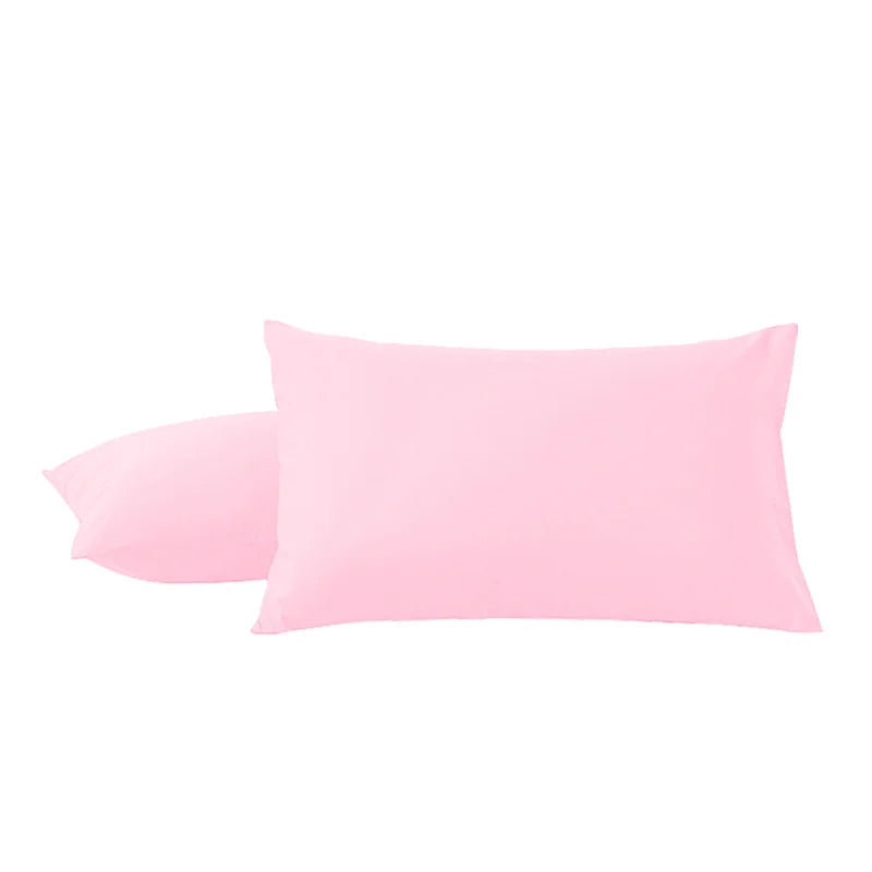 2Pcs Pack Microfiber Pillowcases Solid Color, Envelope Closure, Machine Washable, Woven Fabric, for Bedroom, Living Room