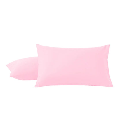 2Pcs Pack Microfiber Pillowcases Solid Color, Envelope Closure, Machine Washable, Woven Fabric, for Bedroom, Living Room
