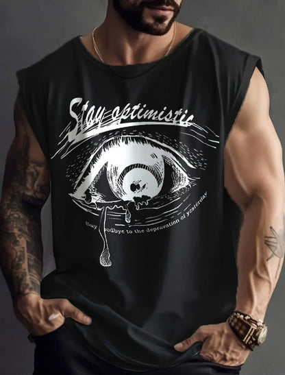 Sports Vest Mens Loose Summer Trendy Fitness Sleeveless Bottom Shirt Retro Oversized Round Neck Short Sleeve T Shirt 2Xs-6Xl