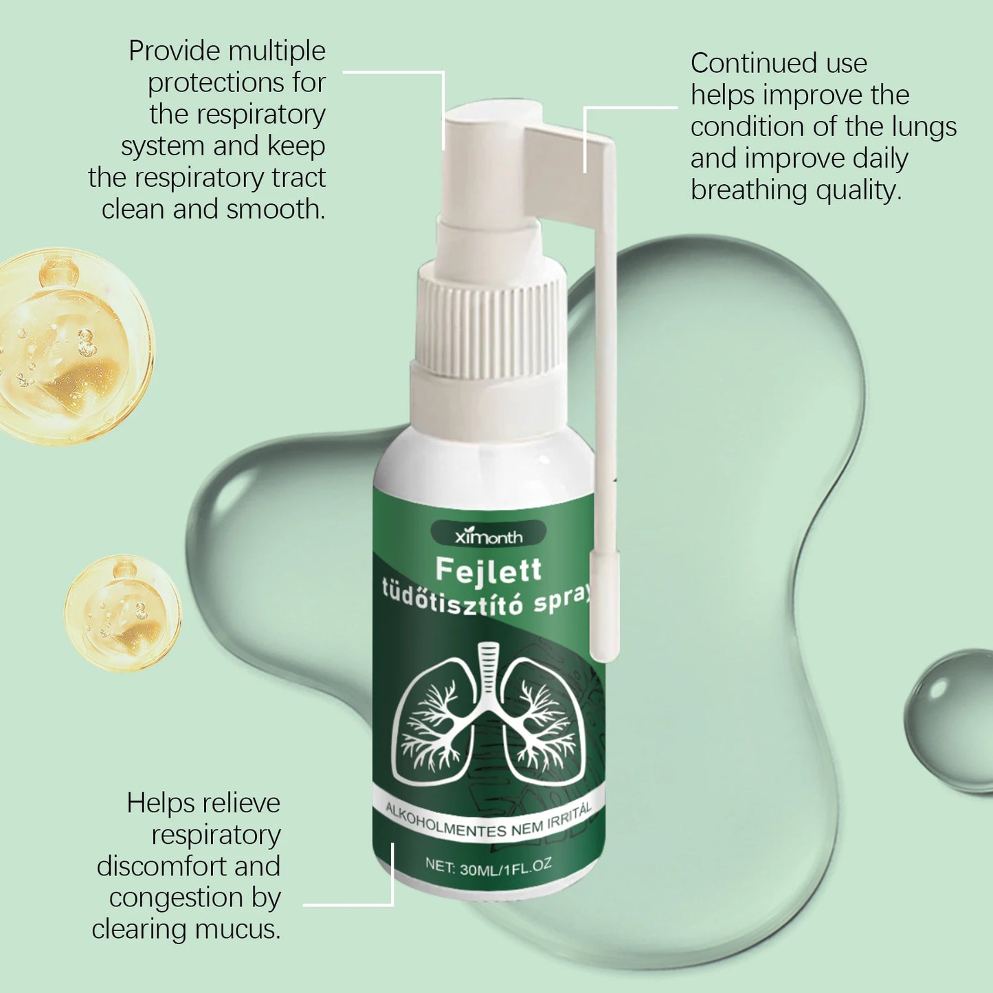 New Herbal Lung Cleanse Mist – Powerful Lung Support, Cleanse & Breathe – Herbal Mist Health Care Herbal Lung Cleanse Spray 30ml