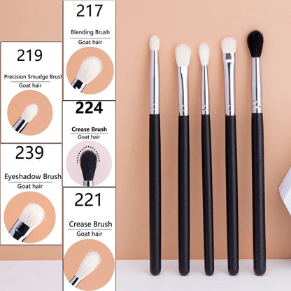 Makeup Eyeshadow Brushes Flat Eye Shadow Shader Crease Blending Brushes Goat Hair Eye Shadow Liquid Cream Powder Make Up Tool