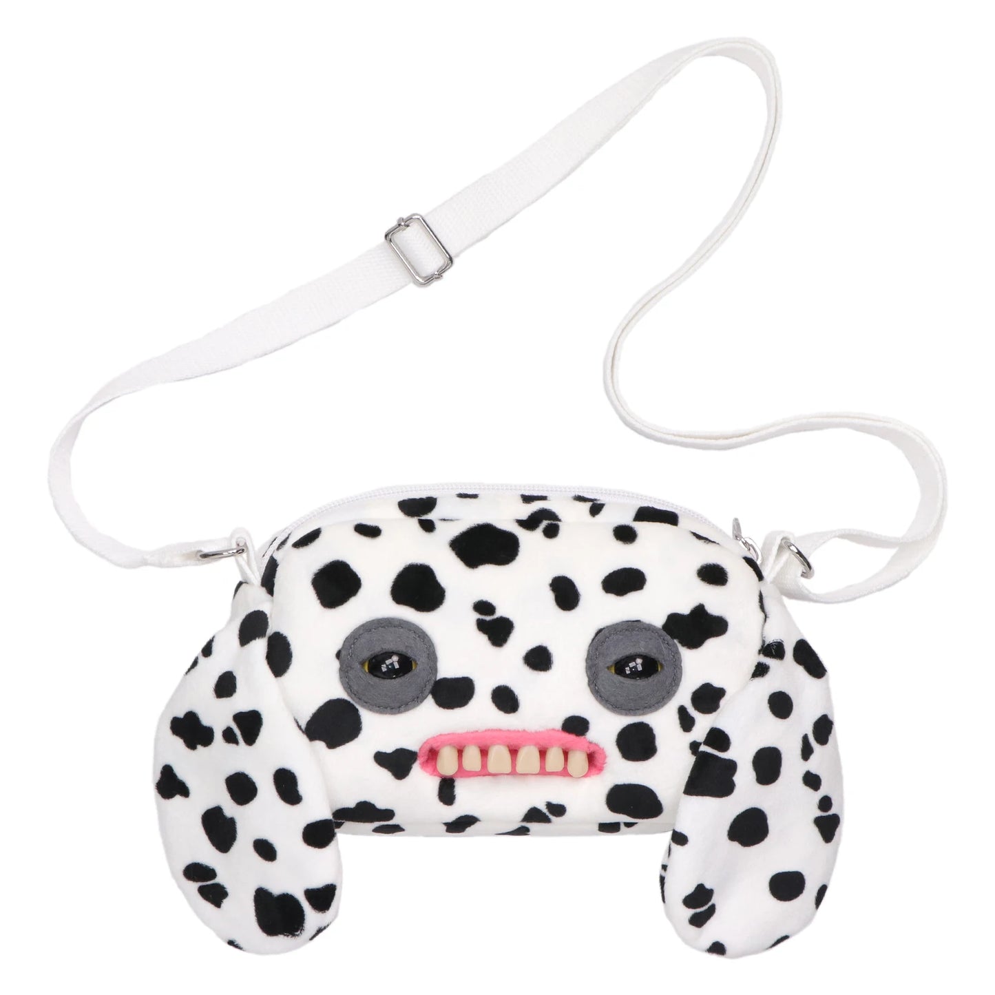 Fuggler Original ALLEY CATS Plush Bag Big Head Ugly Tooth Monster Crossbody Furry Funk Purse Backpack Wallet Storage BagGift