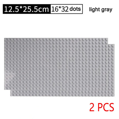 2PCS Classic Baseplates 32x32 16x32 Dots Base Plate MOC Blocks Plastic Building Bricks Assembly Compatible Brand City Friends