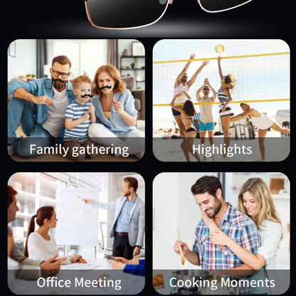 Okulary AI Smart Camera HD Tłumaczenie w Czasie Rzeczywistym Bezprzewodowe Bluetooth Połączenia Dotykowe Sportowe dla Mężczyzn Muzyczne Okulary z Tłumaczem Języka