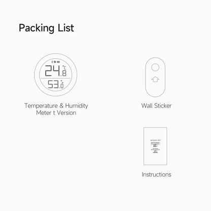 Qingping Temperature Humidity Sensor T Version Thread/BLE High-precision Indoor E-Link INK Thermometer work with Apple HomeKit