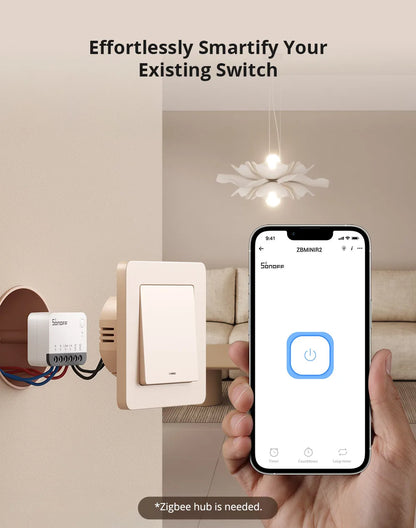 SONOFF ZBMINIR2 Extreme Zigbee Smart Switch Detach Relay External Switch Remote Control via eWeLink Support ZBBridge-U Gateway