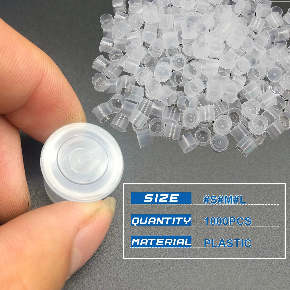 300/100PCS Disposable Tattoo Ink Cups with Base S/M/L Mixed Permanent Makeup Pigment Holder Caps Tattoo Accessories