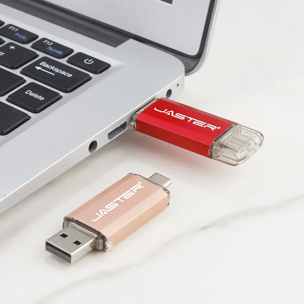 TYPE-C USB Flash Drive 128GB OTG Pen Drive 64GB Creative Business Gifts Memory Stick 32GB Golden Pink Pendrive Blue Red U Disk