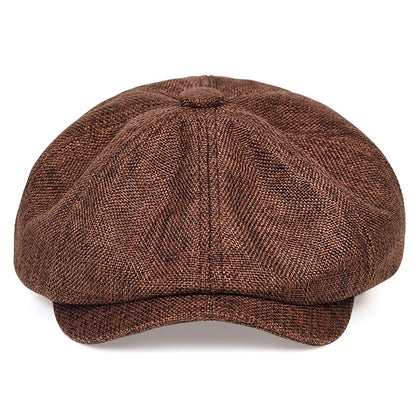 Nowa męska kaszkietówka na wiosnę lato, cienki, retro beret, dziki codzienny kapelusz, unisex ośmiokątna czapka, modne czapki hiphopowe, gorras