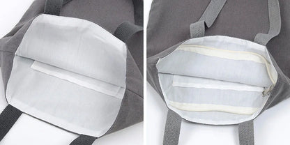Canvas Cotton bag grocery handbag Foldable Fabric tote bag portable Storage organizer Shopping bag for woman Cloth organizer bag
