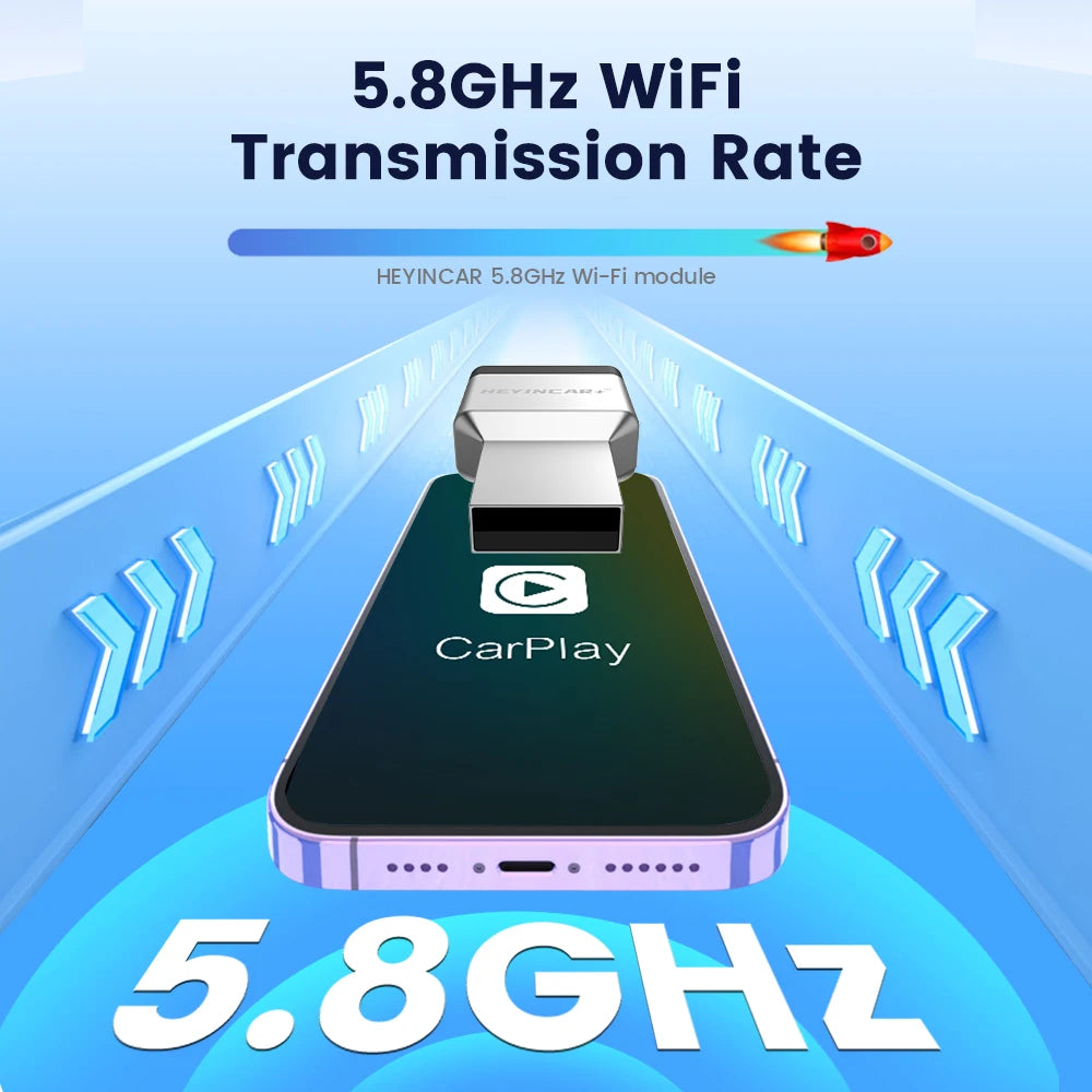 HEYINCAR New 3.0 Mini Wireless Carplay Android Auto Adapter Plug And Play Ai Box For VW Toyota Nissan Honda Benz Ford-More