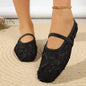 Fashionable Best Selling New Comfortable Mary Jane Women's Shoes Summer Elegant Square Flower French Sexy Low Order Shoes