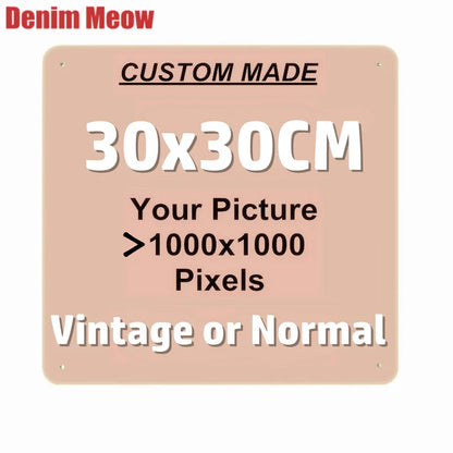 Custom Metal Tin Signs Retro Plaque Home Decor Iron Wall Art Poster Personalized Text Plates Street Sign 20x30cm/15x30cm/30x30cm