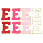 8pcs Sweet 26 Letters Towel Embroidery Patch Pink A-Z Self-adhesive Sticker Decoration For DIY Apparel Bag Crafts Accessories