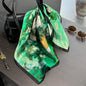 Luxury Brand 100% Natural Silk Scarf Women Design Small Square Shawl Hair Ribbon Headband Fashion Neckerchief Bandana