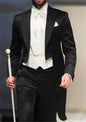 Italian Gentleman Style (Jacket +Pants +Vest)  Wedding Man Long Tail Coat Groom Prom Tuxedos Formal Mens Suits terno masculino