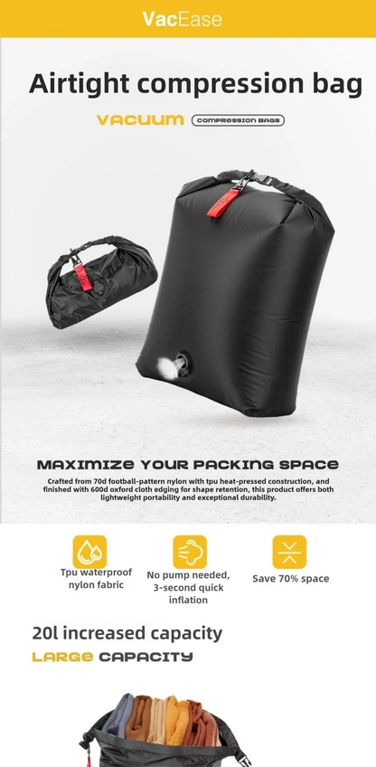 Vacuum Compression Storage Bag Portable Large Capacity Waterproof Luggage Bag Clothes Bag Dustproof Business Trip Travel