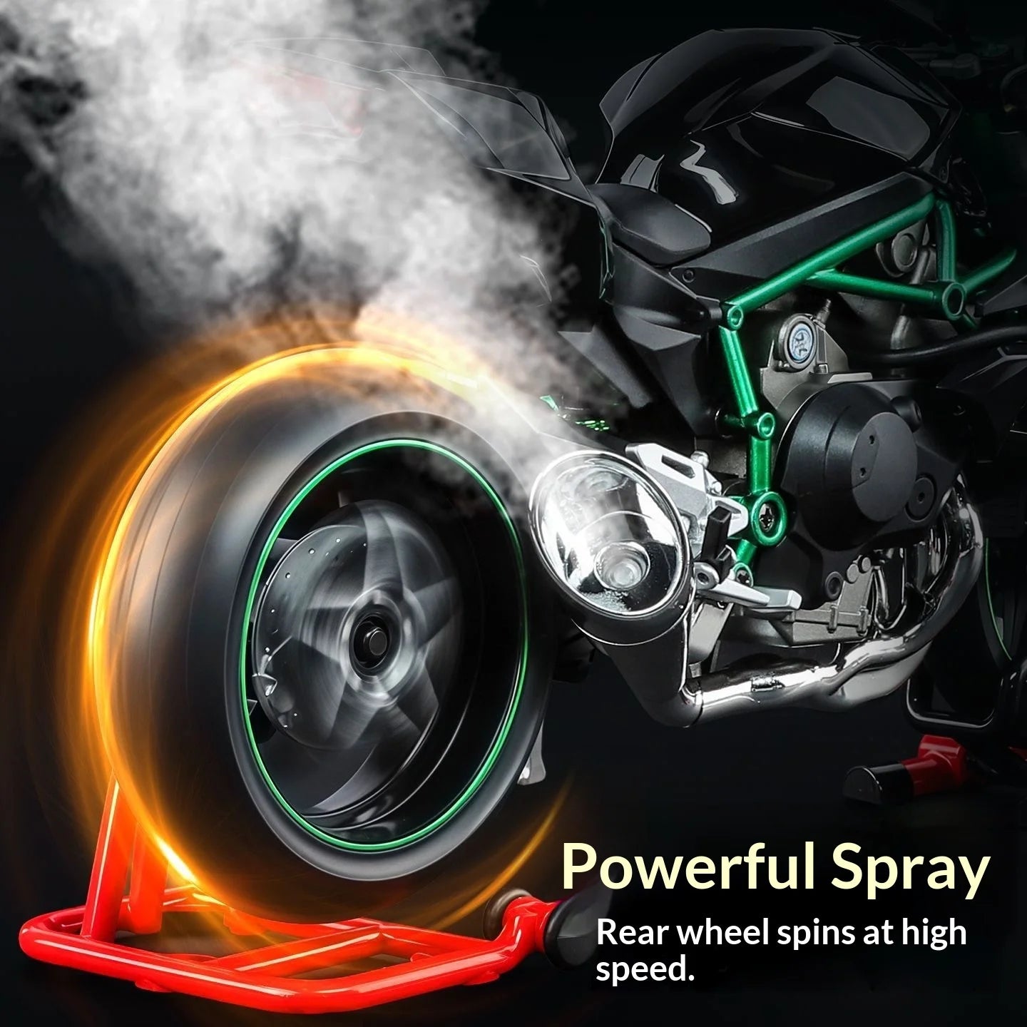 Kawasaki Ninja H2R 1:9 Scale Dynamic Model - Smoke Effect Alloy Motorcycle in Gift Box, Collector‘s Edition Cars