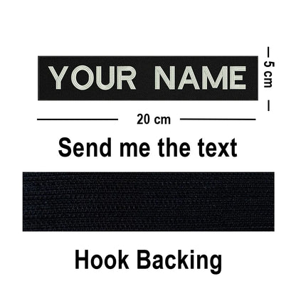 Custom Big Size Patches Personalized Name Embroidered Patch Stripes Badge Emblems Iron On Or Hook Loop Applique For Clothes