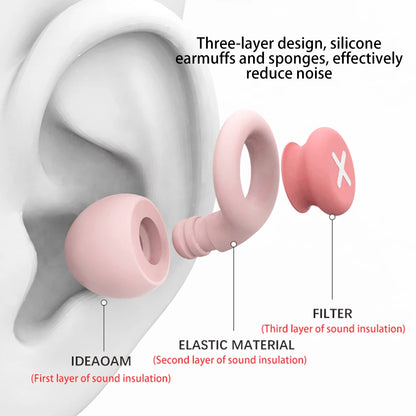 Soft Silicone Ear Plugs Professional Soundproof Noise Reduction Earplugs Sound Insulation Ear Protector Sleeping Earplugs