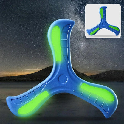 EVA 360 Degrees Returning Spinner Three-leaf Luminous Boomerang Summer Outdoor Sports Game Parent-Child Safe Competitive Toy