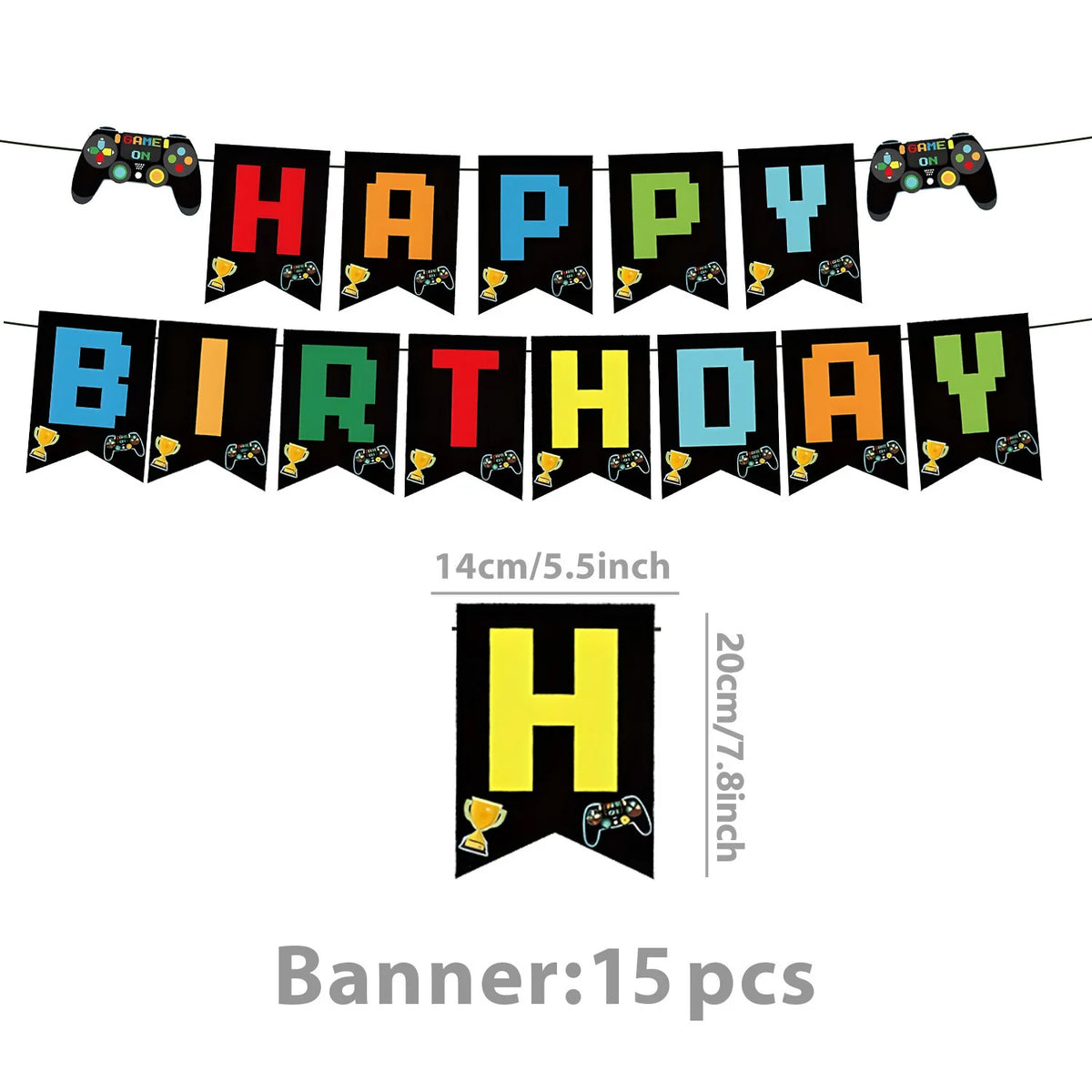 New Game Theme Birthday Party Supplies Decoration Paper Plates Cup Napkin Tablecloth Banner For Baby Shower Decor Supplies Gifts