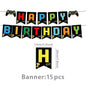 New Game Theme Birthday Party Supplies Decoration Paper Plates Cup Napkin Tablecloth Banner For Baby Shower Decor Supplies Gifts