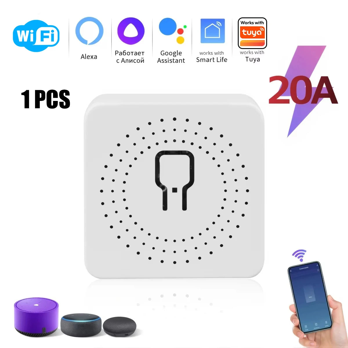 Mini Zigbee 3.0 WIFI Tuya Smart Switch 2-Way Control Relay Breaker Smart Life Home Automation Support Alexa Google Assistant