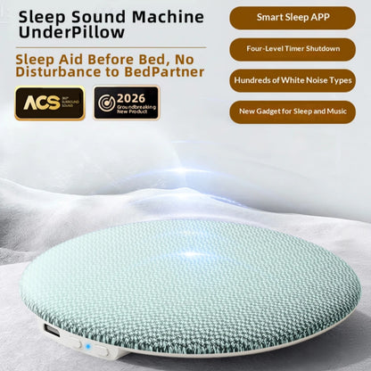 2026 Upgrade: Round Bone Conduction Pillow Speaker, Airwave Conduction Sleep Aid Speaker, Available in Three Colors, Smart App T