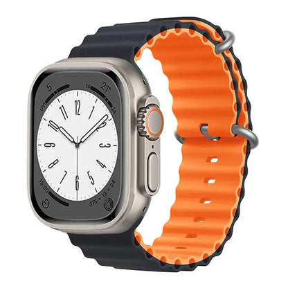 Ocean Strap for apple watch Band 44mm 40mm 45mm 41mm 49mm 46mm silicone correas bracelet iWatch series 7 5 6 3 se 8 Ultra 2 9 10