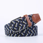 Unisex Elastic Fabric Woven Casual Women Belt Pin Buckle Expandable Braided Stretch Canvas Stylish Leisure Belts for Men