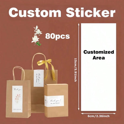 Customizable Sealing Stickers Oval Self Adhesive Waterproof Fade Resistant Logo Photo Text Business Wedding Holiday