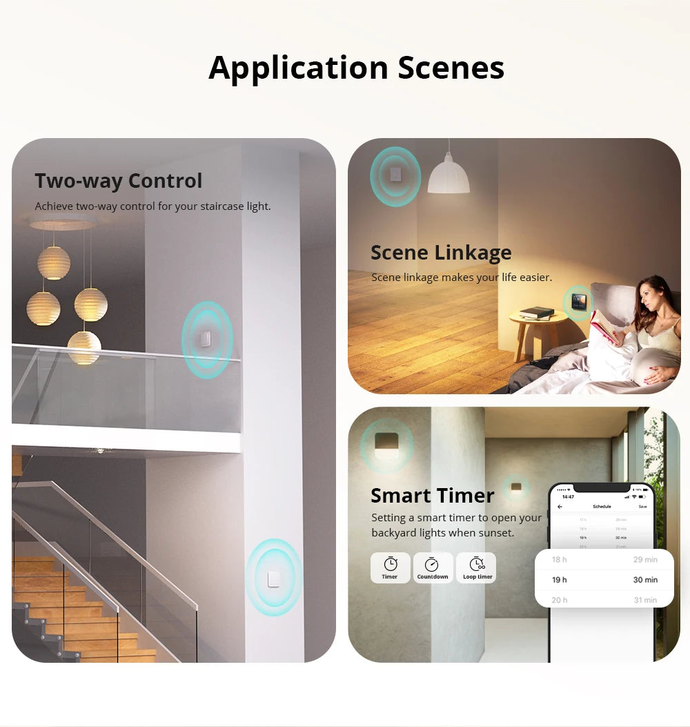 SONOFF ZBMINI-L2/ZBMINIR2 Zigbee DIY Smart Switch Module No Neutral Wire Require 2 Way Control Home Automation For Alexa eWelink